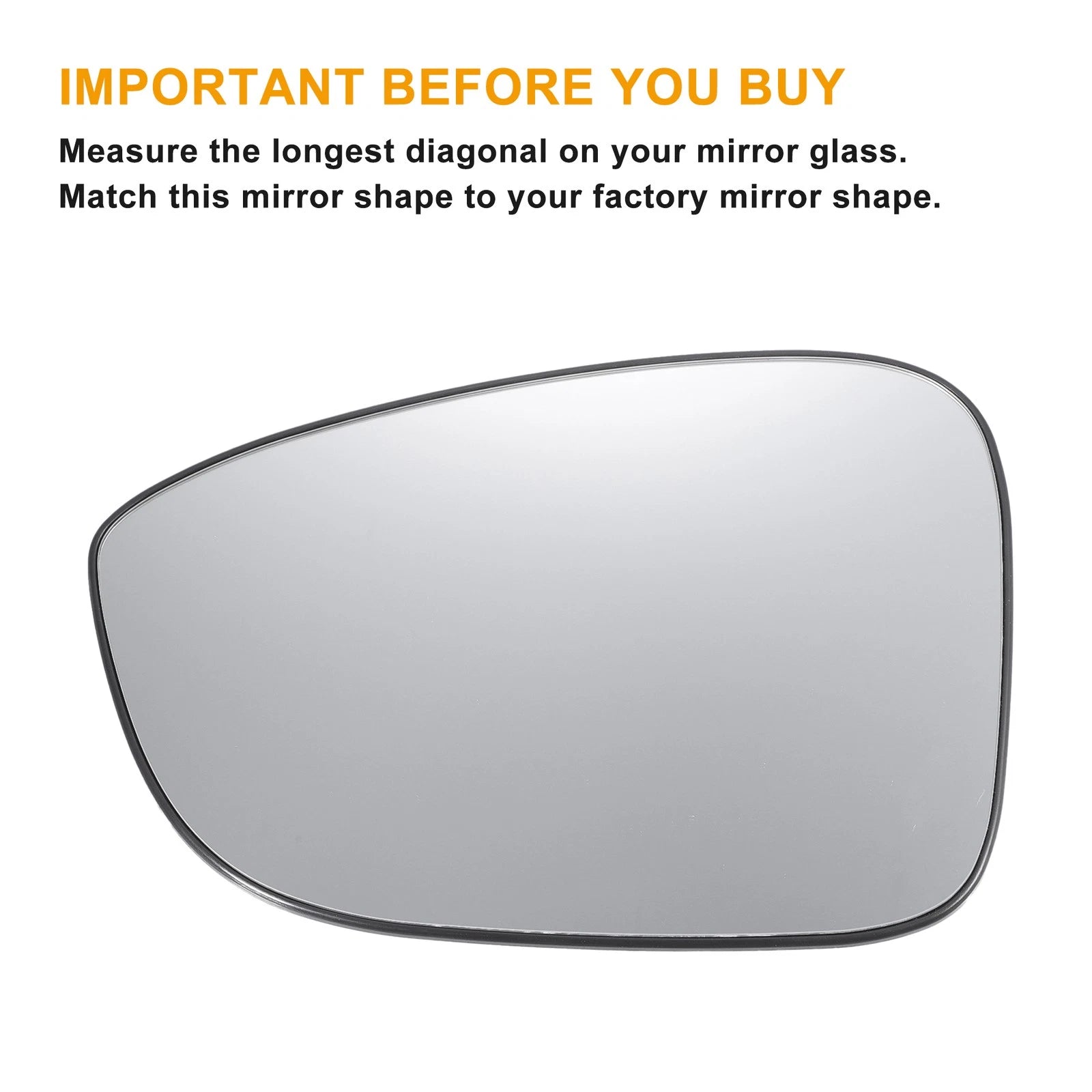 Left Side White Mirror Glass for Honda Accord (2018–2022)