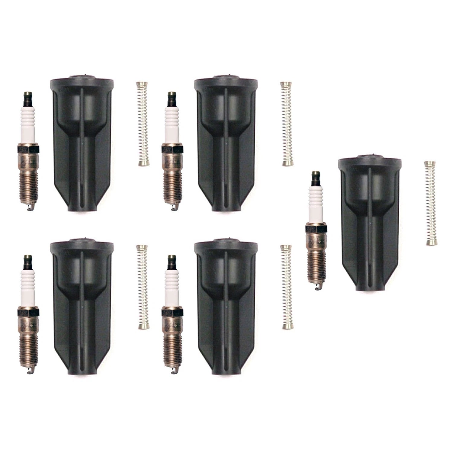 Set of 5 Denso Iridium Power Spark Plugs & NGK Coil Boots for GMC Anyon