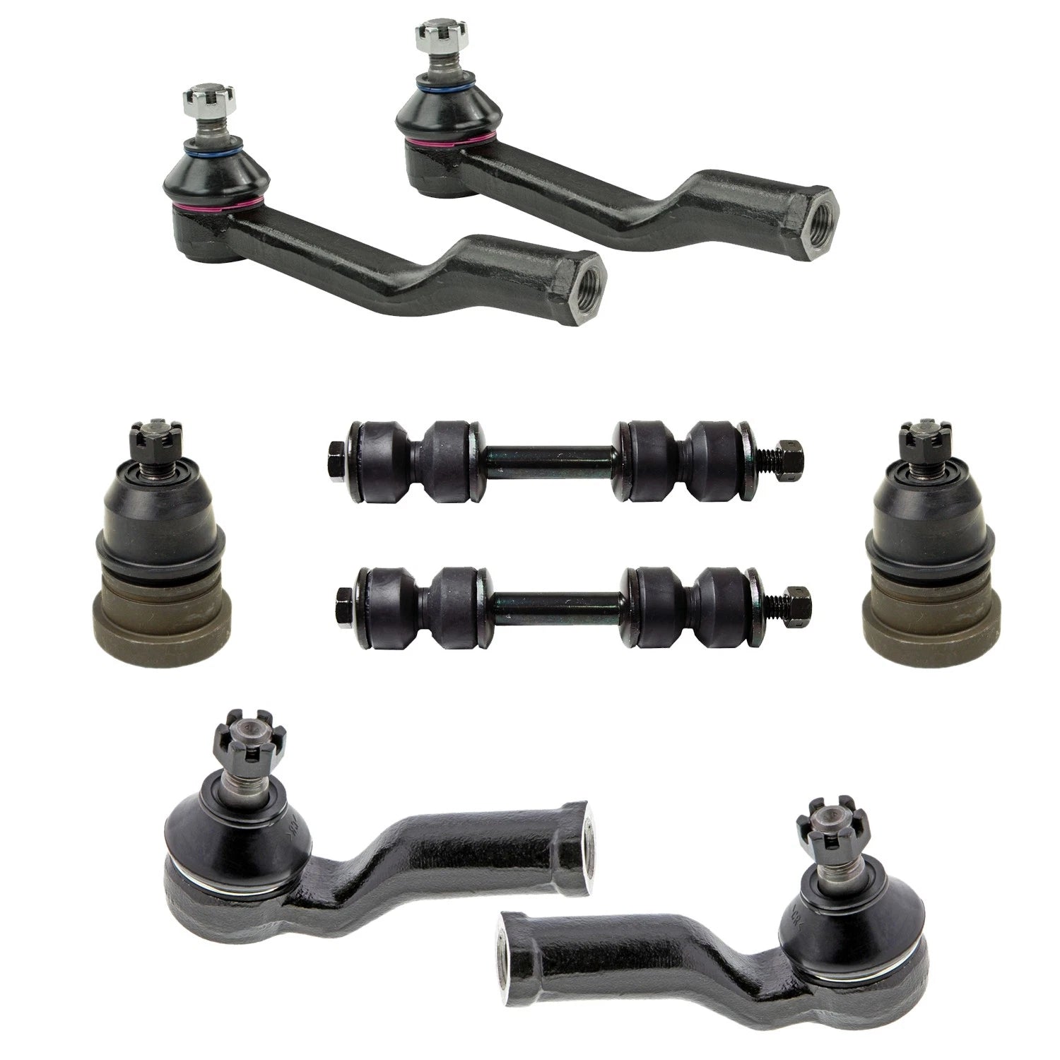 Mevotech Supreme Tie Rod Ends & Sway Bar Link Kit for Mazda RX-7 (1979–1985)