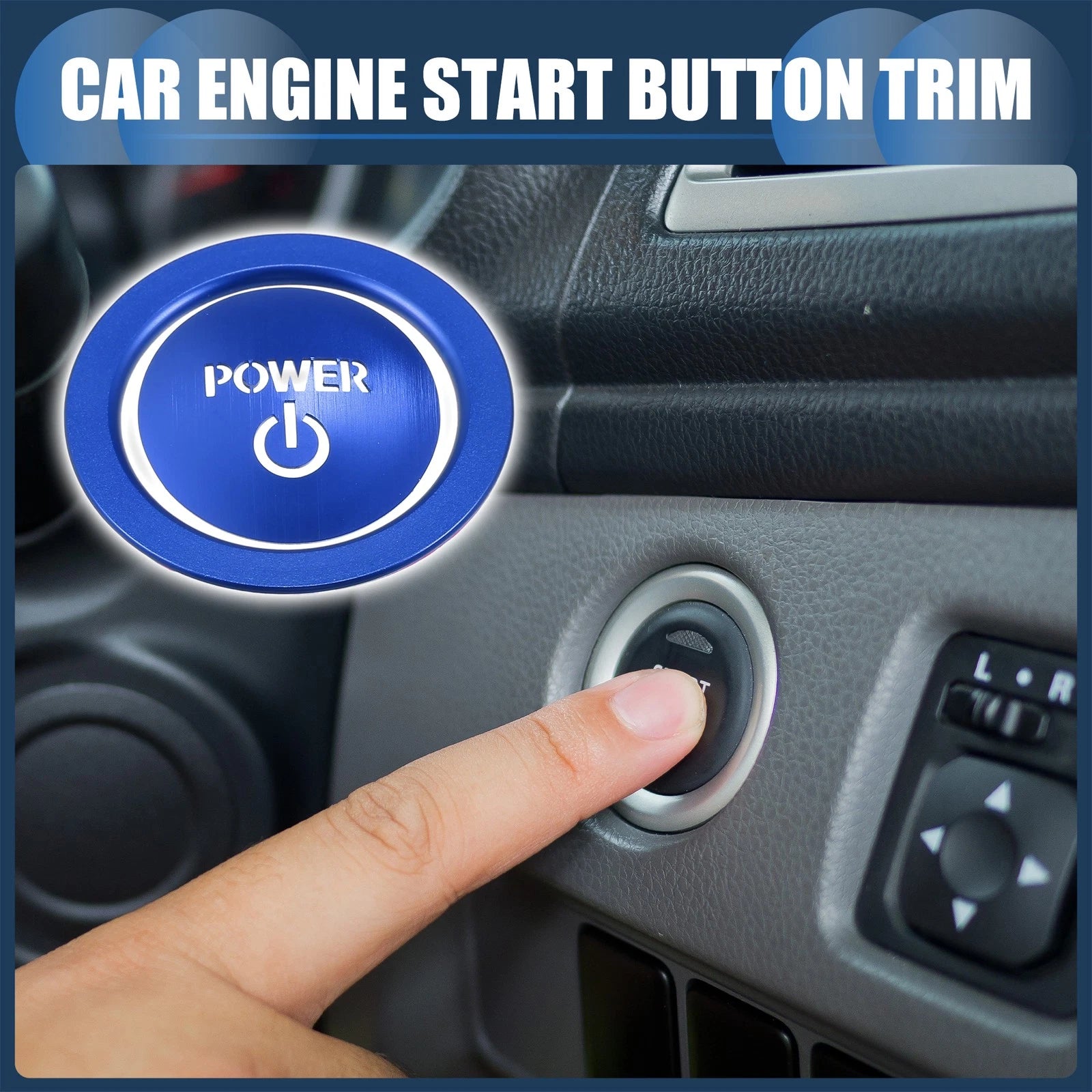 Set of 1 Engine Start Stop Button Cover for Toyota 
