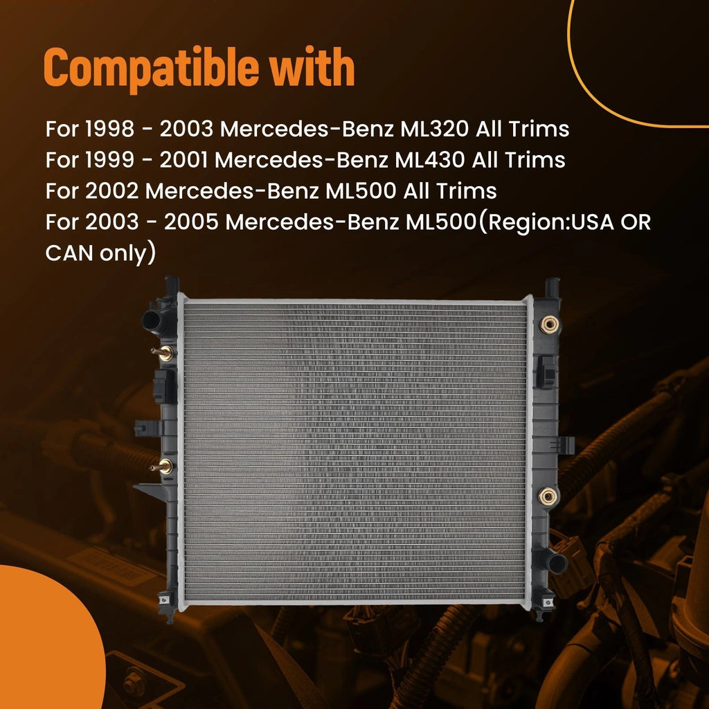 Aluminum Engine Radiator for Mercedes-Benz ML320 ML430 (1998–2003) 432605