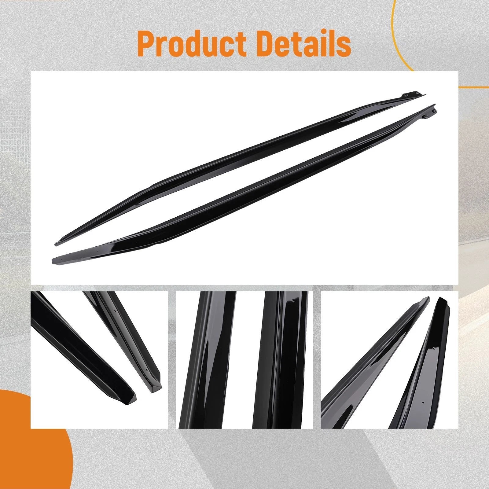 ABS Side Skirt Extension Lip for Chevrolet Corvette C7 (2014–2019) Gloss Black