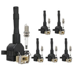 Set of 6 Ignition Coils & 6 Spark Plugs for BMW 325i 325is 525i (1992–1995)