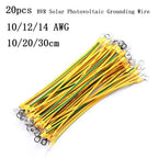 20PCS Solar PV Ground Wire with Terminals for