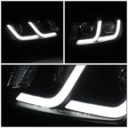 Pair of LED Black Clear Projector Headlights for Grand Cherokee (2014–2016)