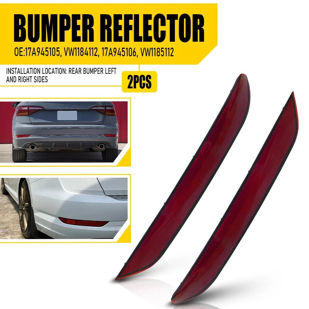 2pcs Rear Bumper Reflector Case for Volkswagen Jetta (2019–2021) Left+Right