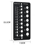 Stainless Steel Drill Bit Gauge for Workshop (Metric to Imperial)