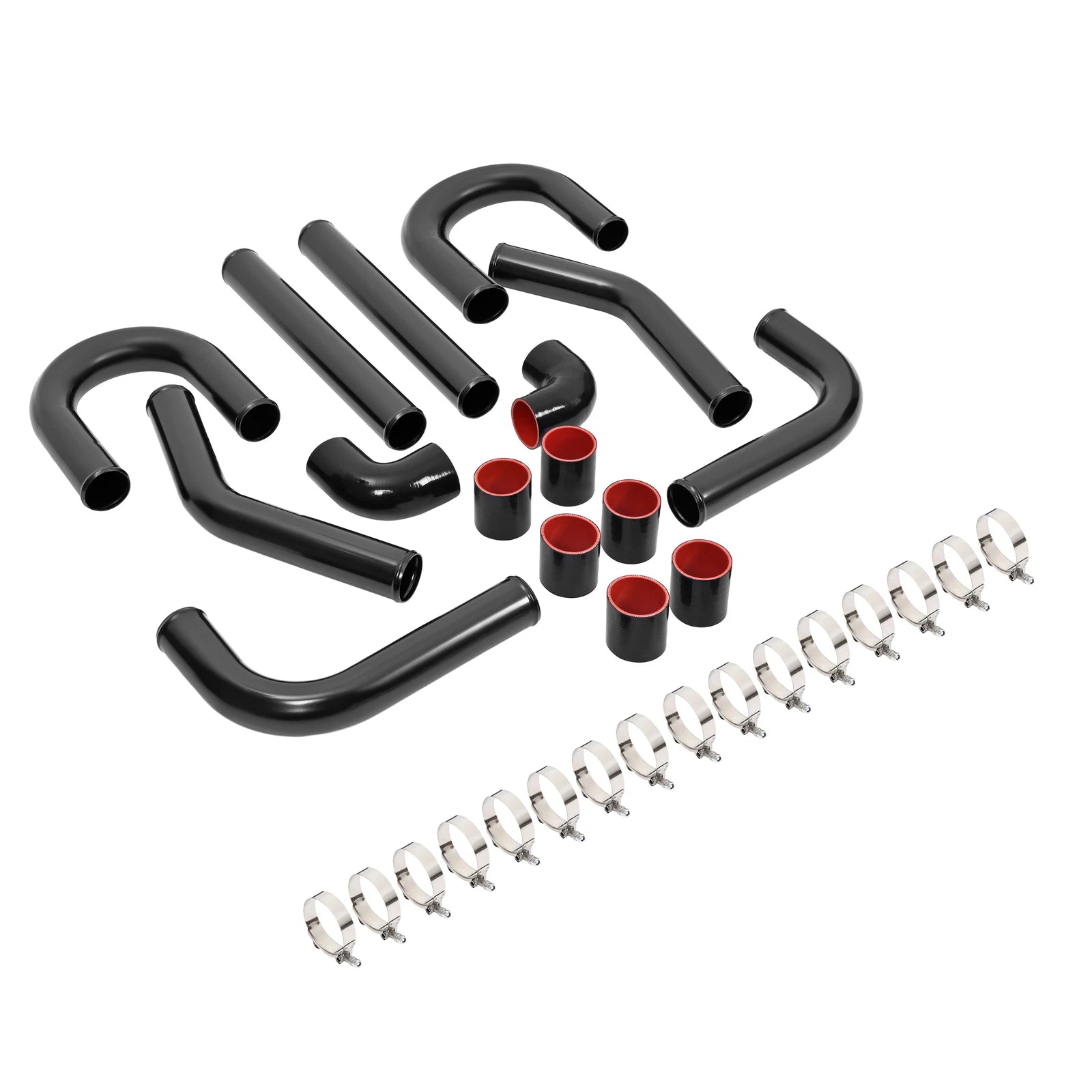 2.5" Universal Aluminum Turbo Intercooler Pipe Kit with Hose and Clamp
