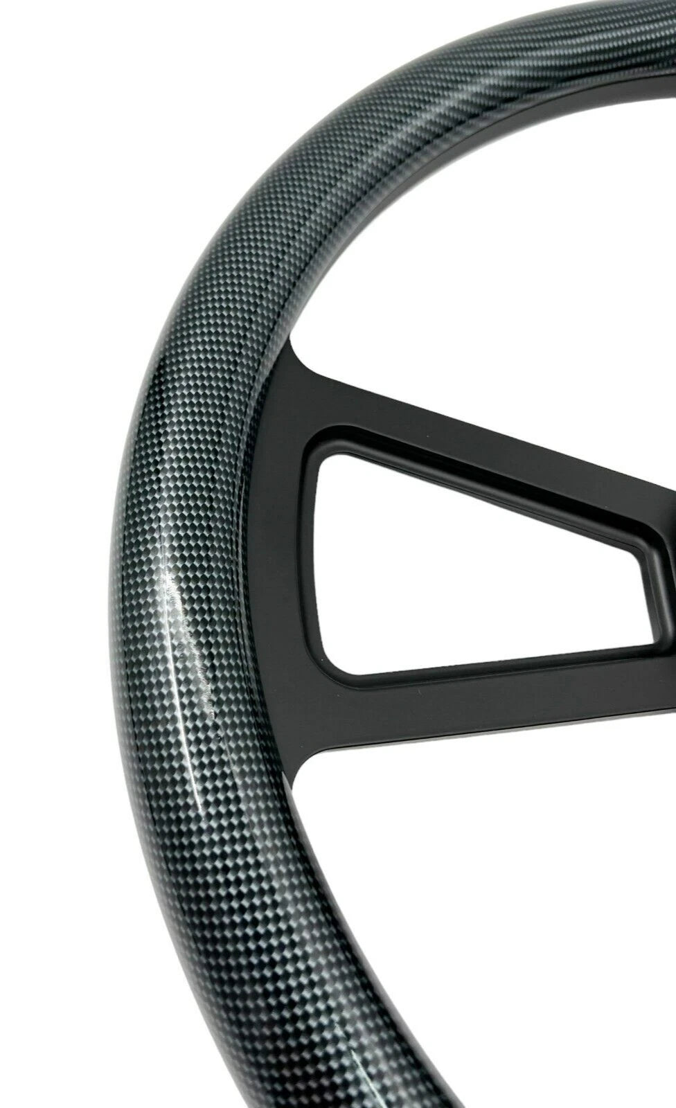 Steering Wheel Cover 18 Inch Black Carbon Fiber for Peterbilt Kenworth ( )