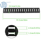 Set of 4 E Track Tie Down Rails for Garages Vans Trailers (3') Black
