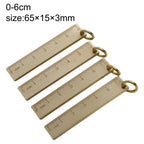 Set of 4 Portable Brass Rulers for Accurate Measurements
