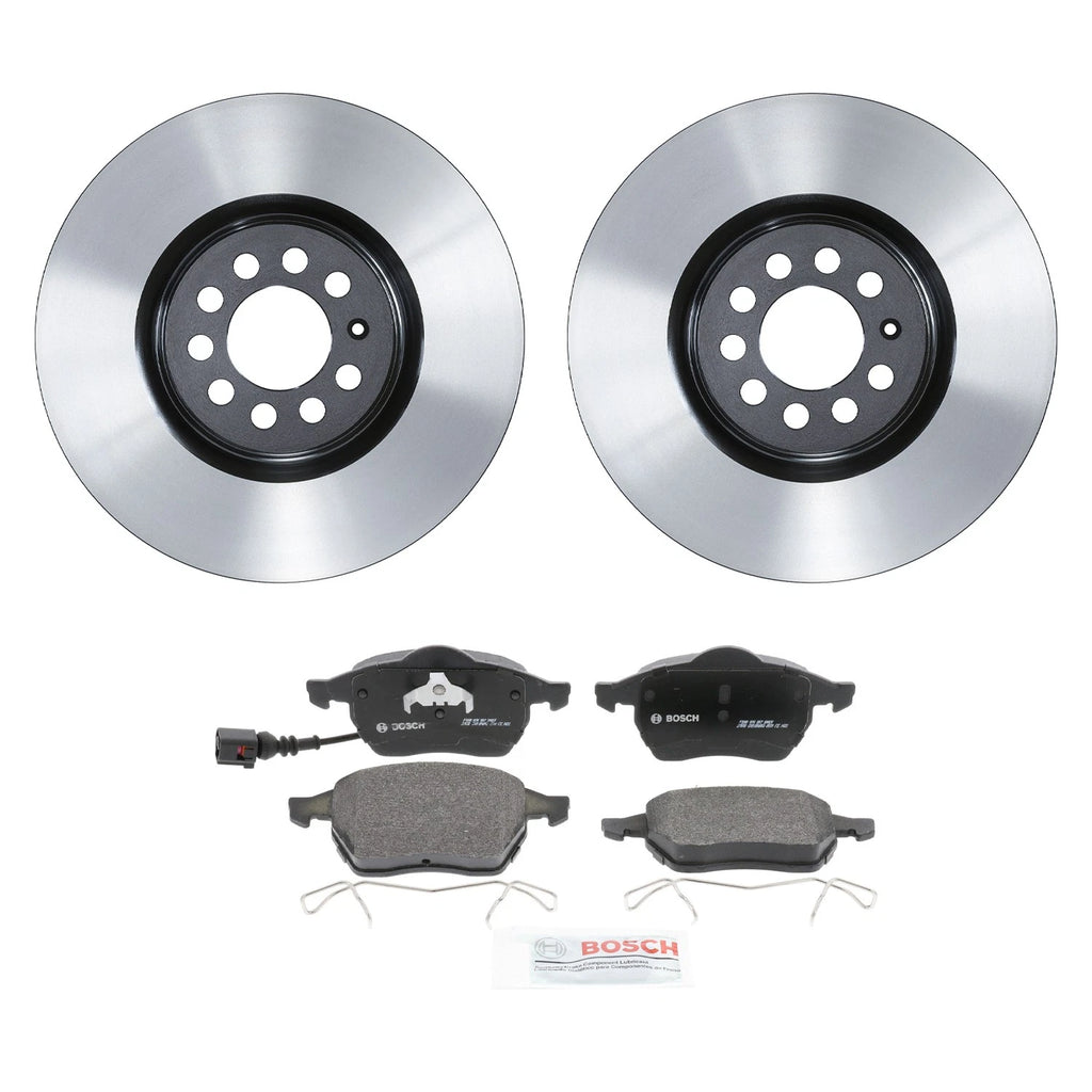 Front Rotors & Brake Pads Kit for Audi TT, VW Q, Golf
