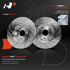 Set of 6 Front Drilled Brake Rotors & Pads for Honda Civic Accord Acura