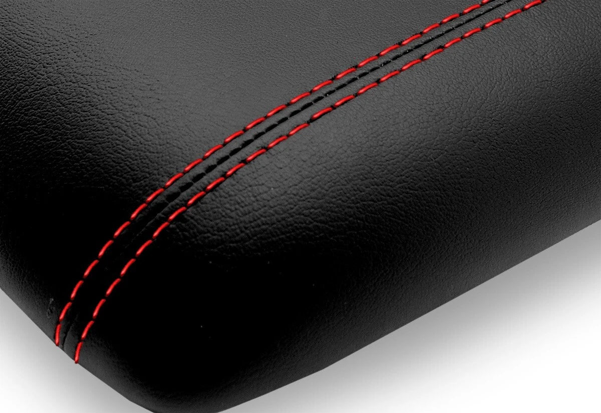 Console Lid with Cupholder Cover for Ford Ranger (2000–2006) Red Stitch