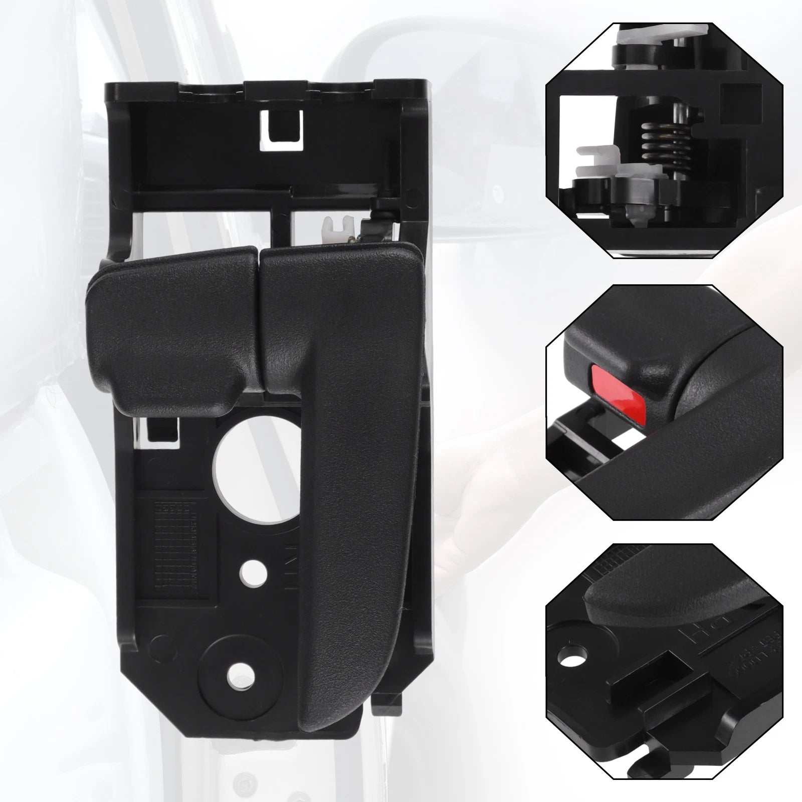 Front Right Interior Door Handle for Kia Spectra (2000–2009) No. 826202F00087 Black