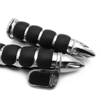 25mm Bullet Rubber Handlebar Grips for Harley Softail Dyna