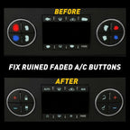 AC Dash Button Repair Kit Decal Stickers for Chevrolet GMC Tahoe