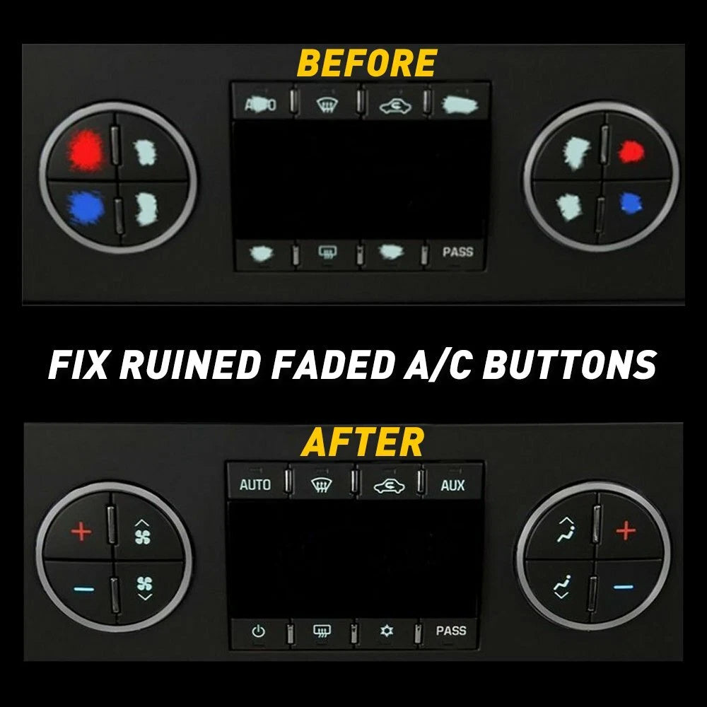 AC Dash Button Repair Kit Decal Stickers for Chevrolet GMC Tahoe