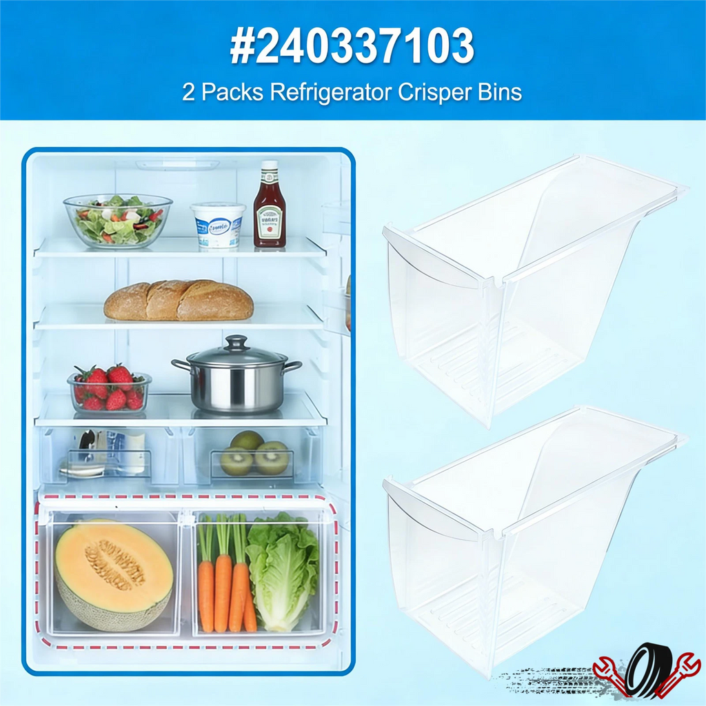 2 x Crisper Drawer for Frigidaire Refrigerator (Compatible)
