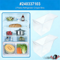 2 x Crisper Drawer for Frigidaire Refrigerator (Compatible)