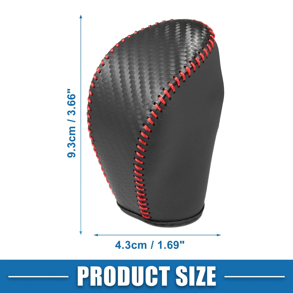 Gear Shifting Knob Cover for Nissan Altima (2013–2018) Faux Leather Black Red