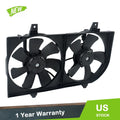 Dual Radiator Condenser Cooling Fan Assembly for Nissan Sentra 2002–2006