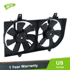 Dual Radiator Condenser Cooling Fan Assembly for Nissan Sentra 2002–2006