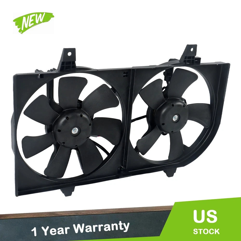 Dual Radiator Condenser Cooling Fan Assembly for Nissan Sentra 2002–2006