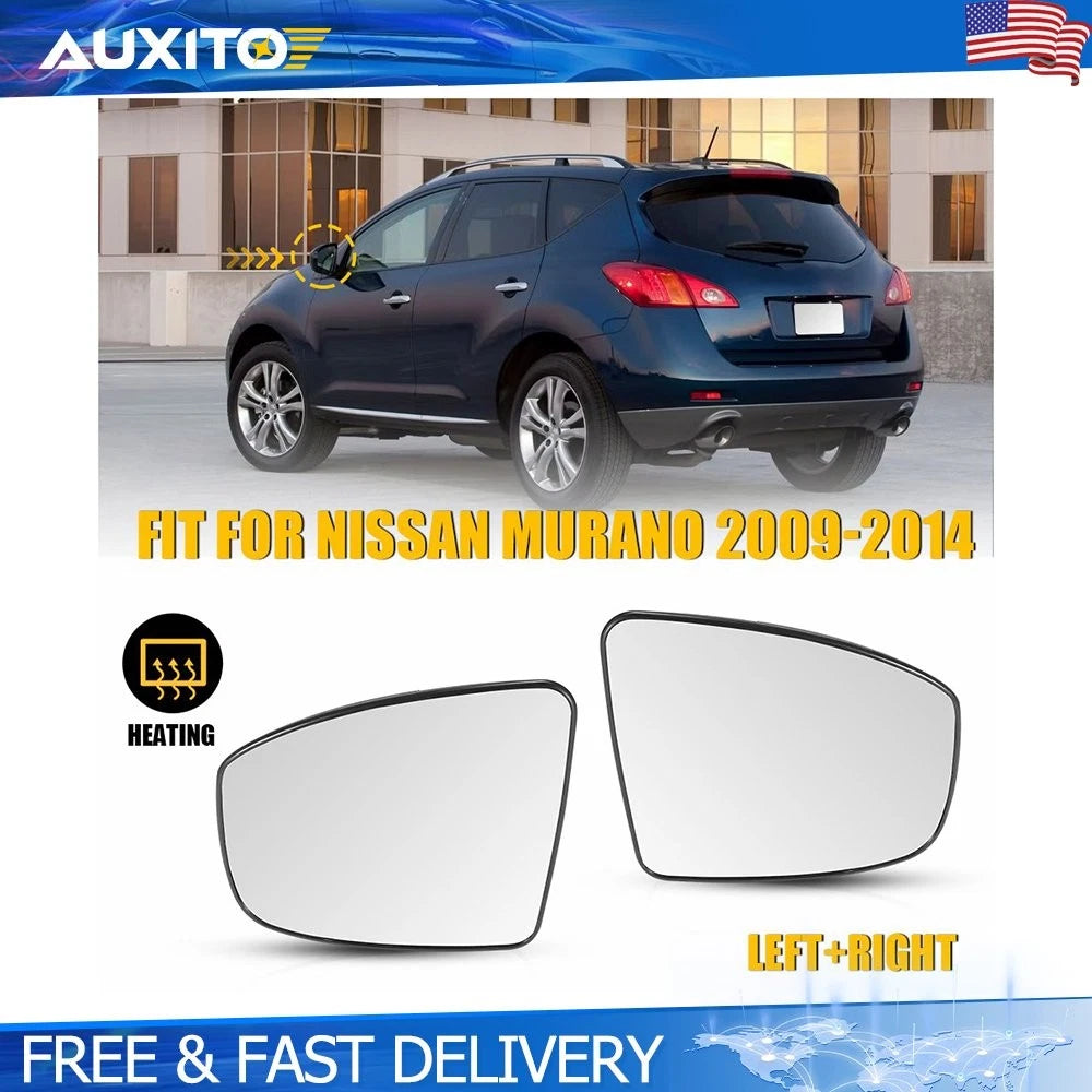 Heated Mirror Glass LH RH for Nissan Murano (2009–2014) 963661AH0A 963651AH0A