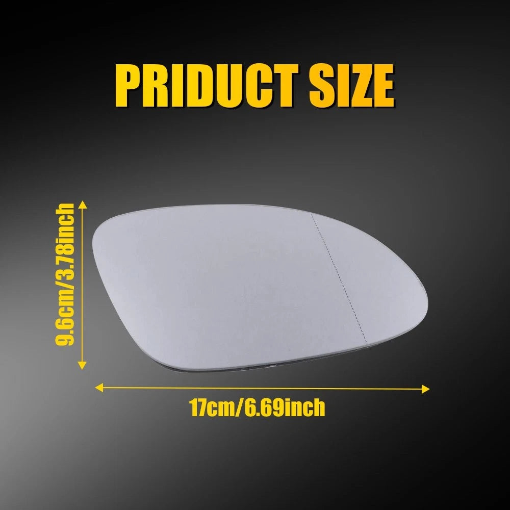 Heated Side Mirror Glass for VW Tiguan (2009–2017) w/Backing Plate