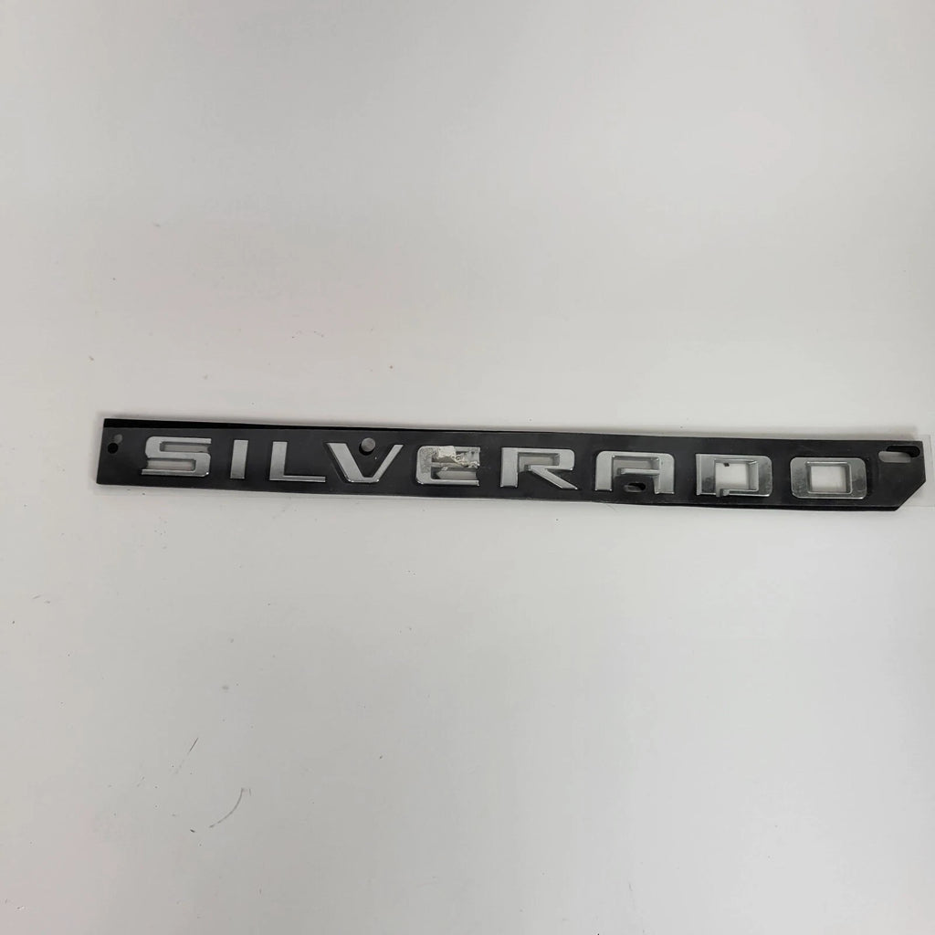Chrome Gloss Silver Nameplate Door Letter Emblem for Silverado (2007–2018)