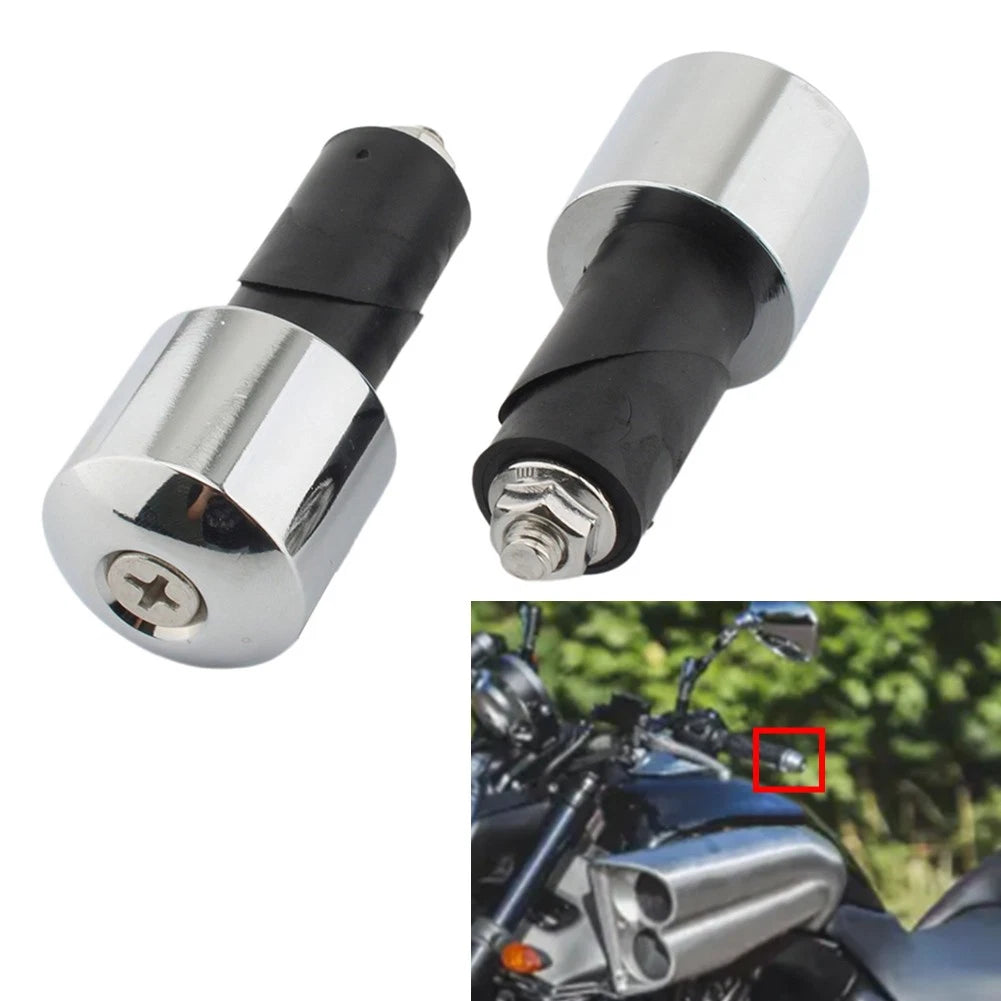Bar Ends Hand Grip Handlebar End Caps for Yamaha VMAX 400 450 500 750 (1985–2000) Chrome
