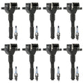 Set of 8 Ignition Coils & Spark Plugs for BMW S8 E39 E38 E53 V8