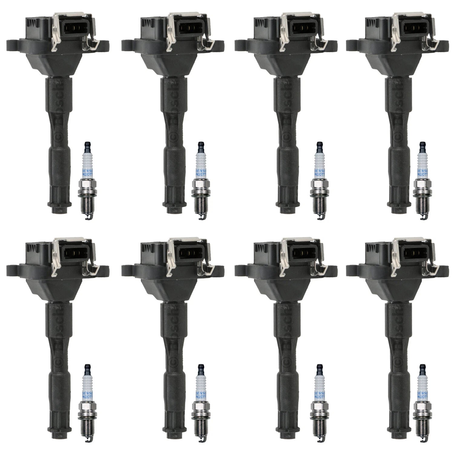 Set of 8 Ignition Coils & Spark Plugs for BMW S8 E39 E38 E53 V8