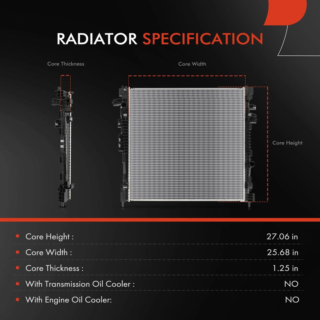 Radiator for Chevrolet Traverse (2018-2019) Aluminum & Plastic