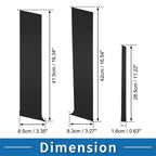 Set of 6 Door Pillar Window Trim for Mitsubishi Lancer (2008–2017) Black