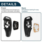 Set of 1 Gear Shift Knob Button Cover for BMW 1 (Carbon Fiber)
