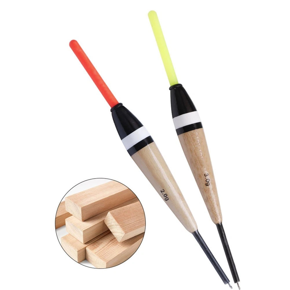 5 Pack Balsa Floats for Sea Fishing (2g, 3g, 4g) - Low Light Visibility