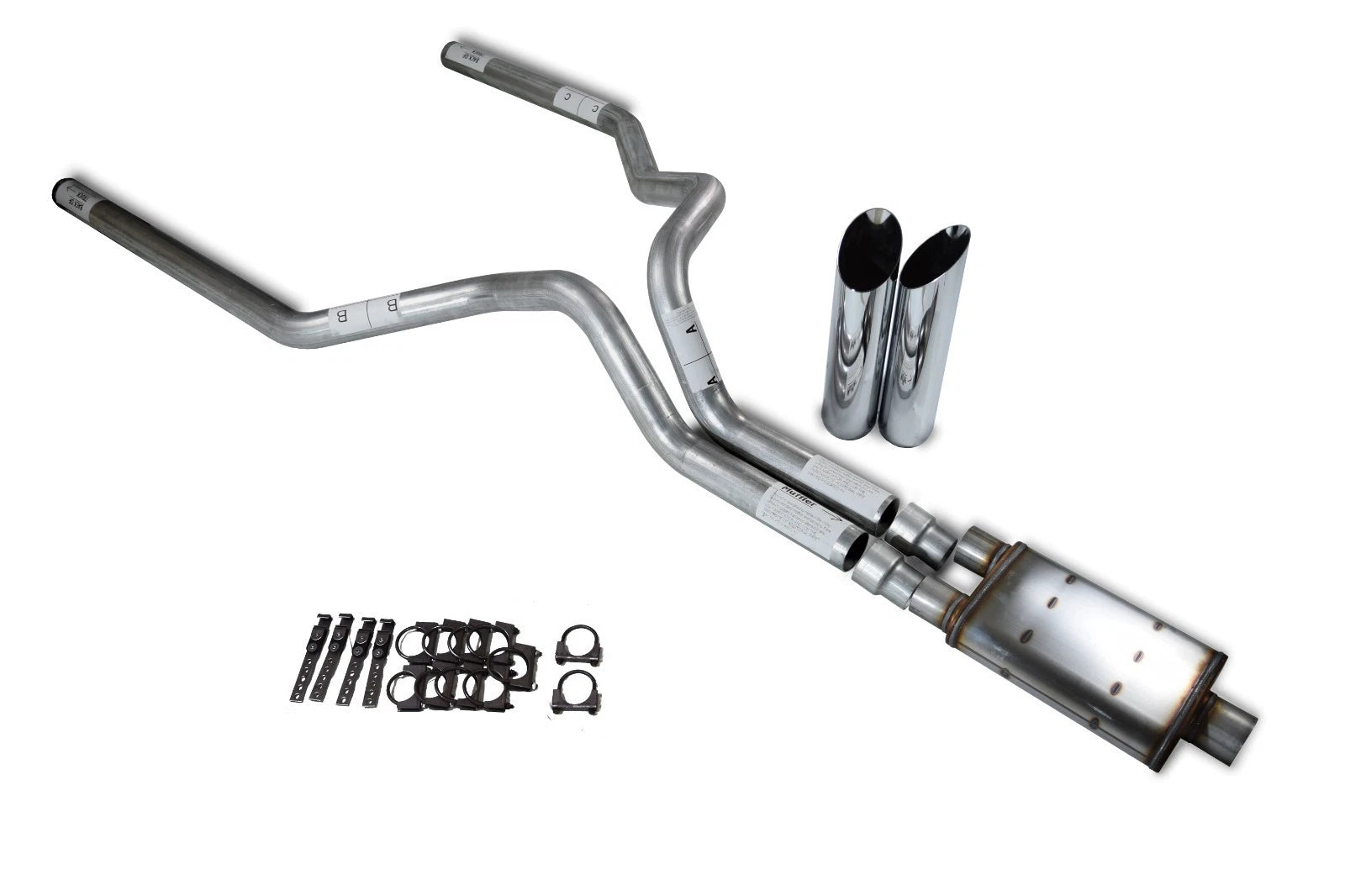 3" Dual Exhaust Kit for Chevy GMC 1500 Truck (1999–2006) Magnaflow XL Tips