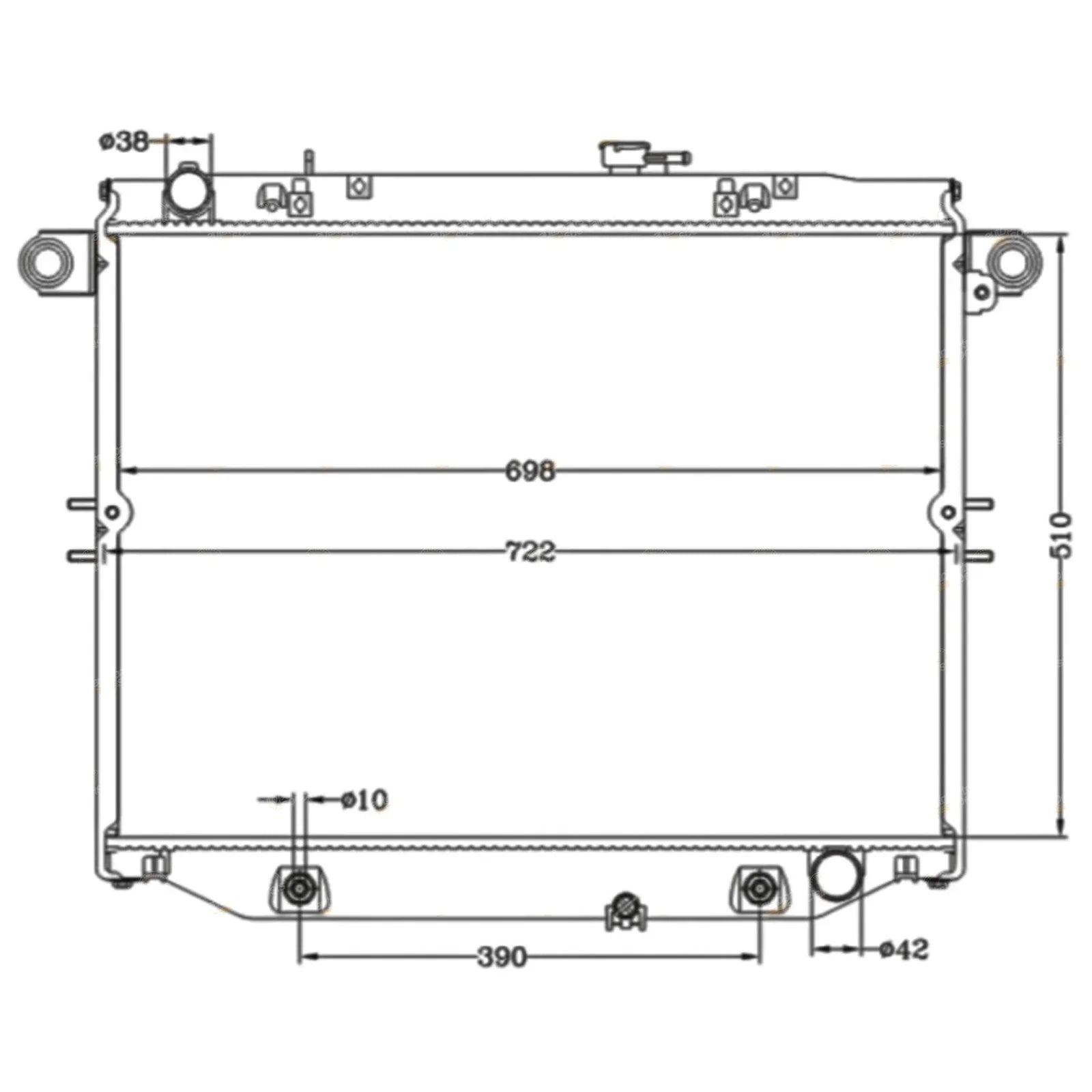Radiator 4.7L V8 Petrol Aluminium Alloy Heavy Duty for Lexus LX470 (1998–2007)