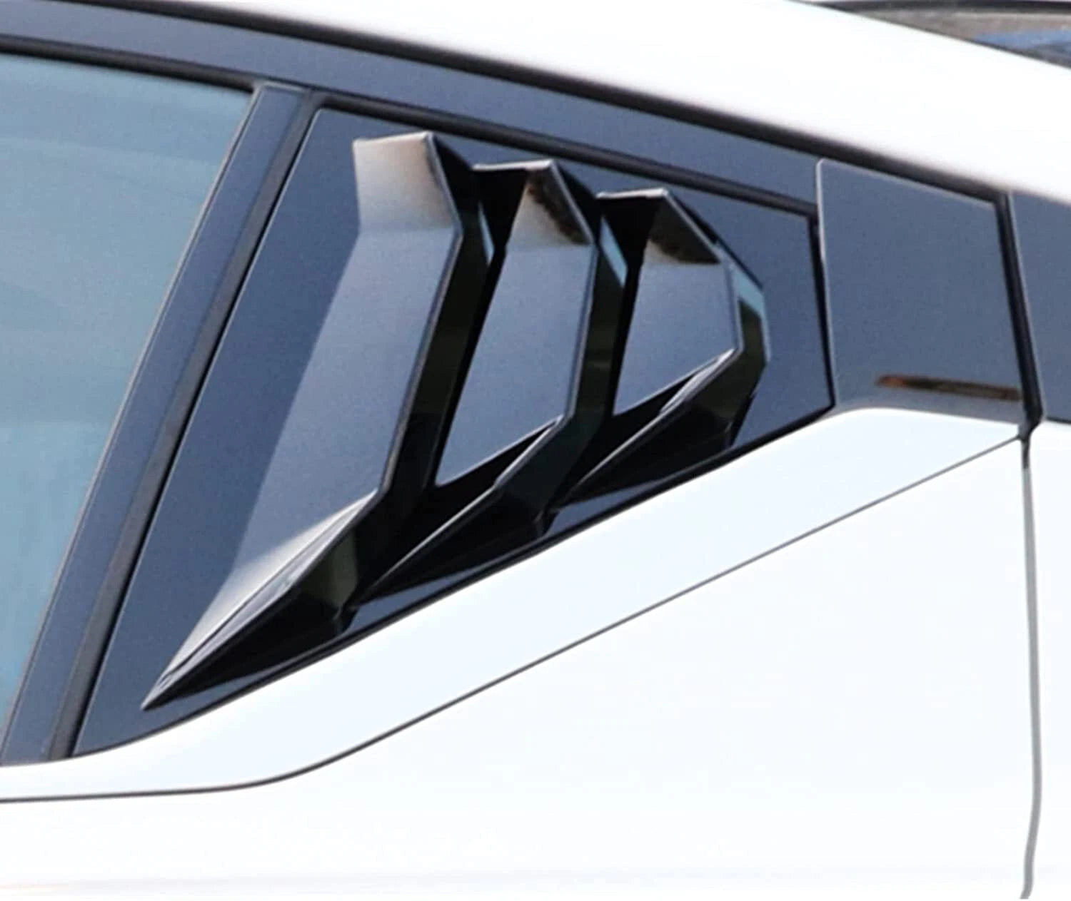 Side Window Louvers Cover Trim for Nissan Altima (2019–2023) Gloss Black Pair