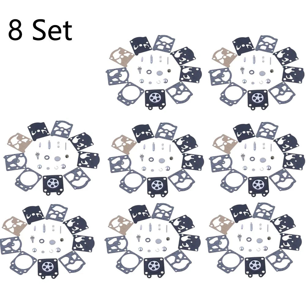Set of 8 Carburetor Diaphragm Repair Kit for Walbro K24-WAT WT866 WT924 WT773 WT775