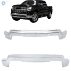 Front Bumper for Chevrolet Silverado 1500 (2022–2023) Chrome, Sensor Hole