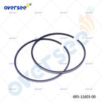 Set of 2 Piston Rings STD for Yamaha 115-250HP 2T Outboard (6R5-11603)