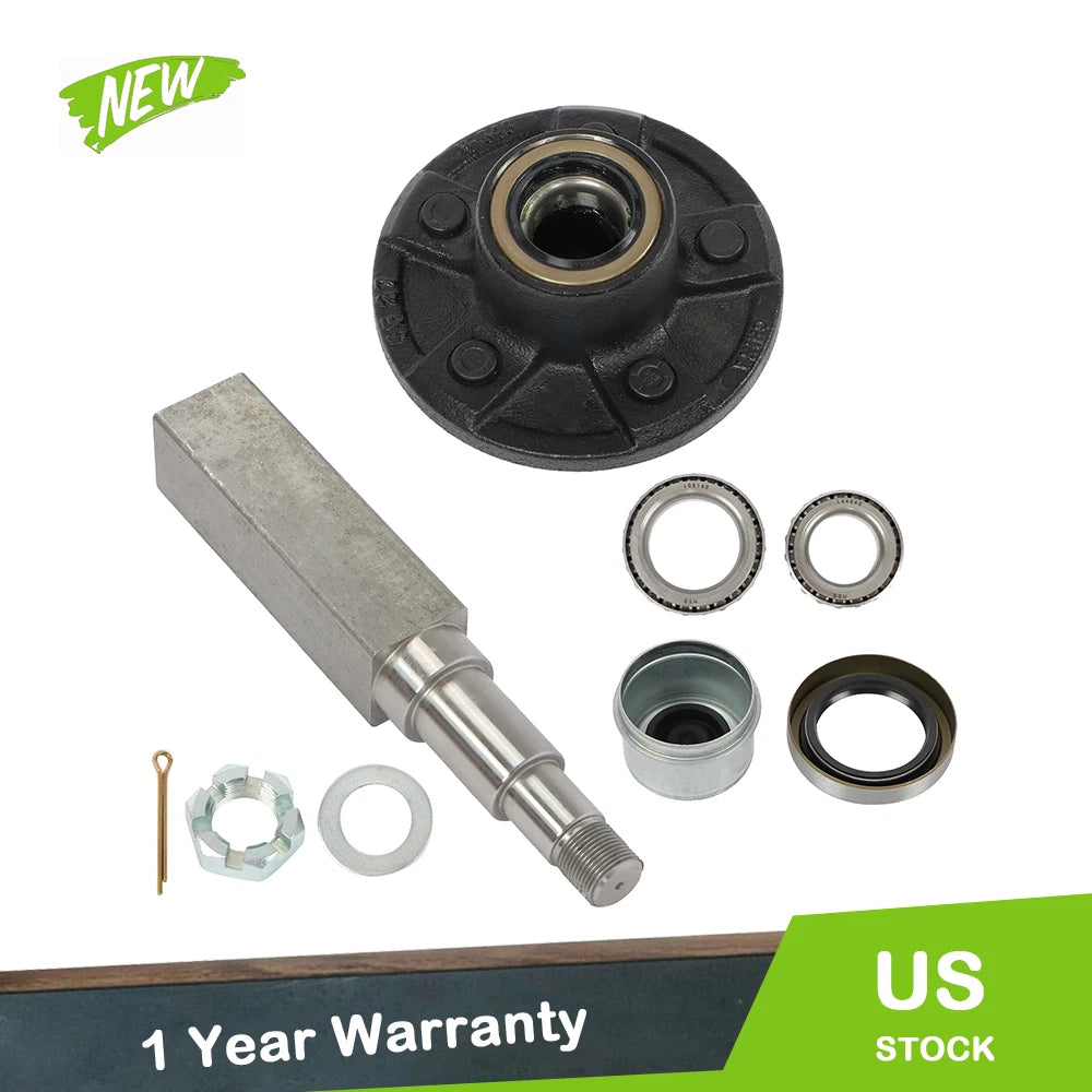 Set of 7 Trailer Hub Kit for 5 on 4.5" with 11" Square #84 Spindle