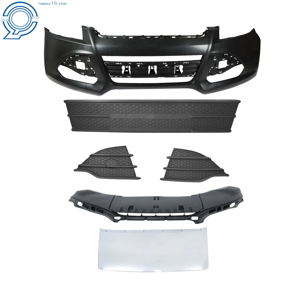 Front Bumper Cover and Grilles Assembly Kit for Ford Escape (2013-2016)