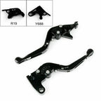 Adjustable Folding Brake Clutch Levers for Yamaha YZF R1 (2009–2014) Black