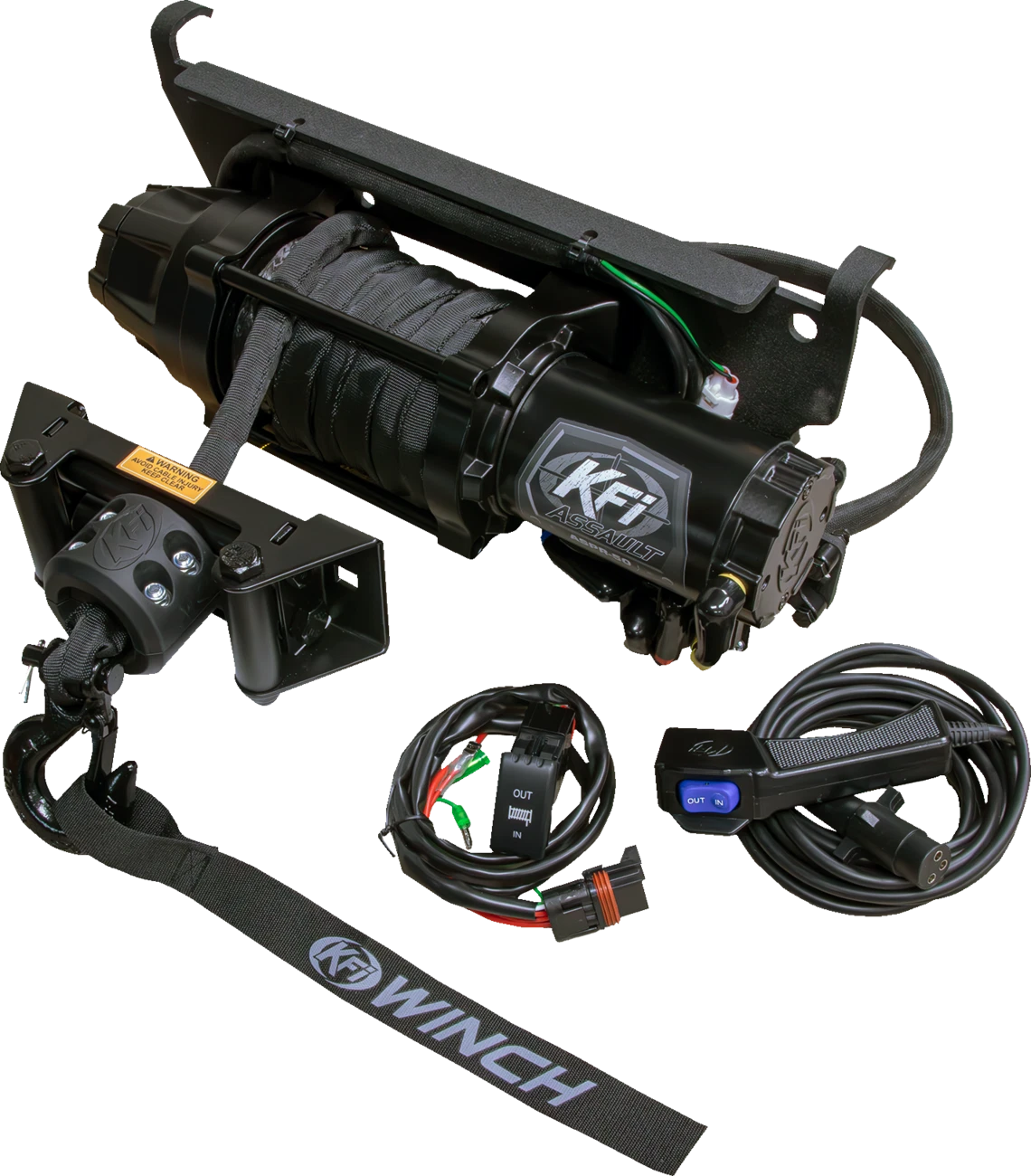 KFI Plug-N-Play Synthetic Winch 5000 lb for Polaris Ranger (ASPR-50)