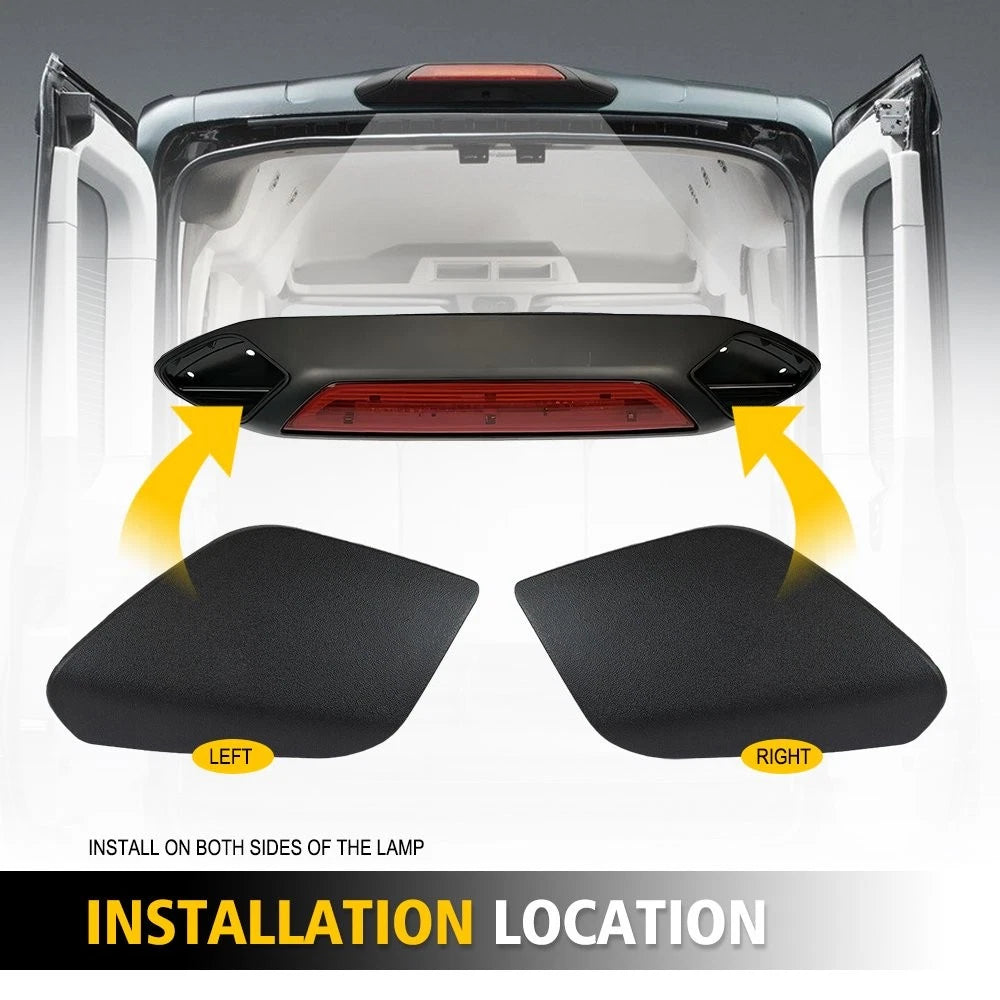 Set of 2 Third Brake Light Trim Covers for Ford Transit (2018–2020)