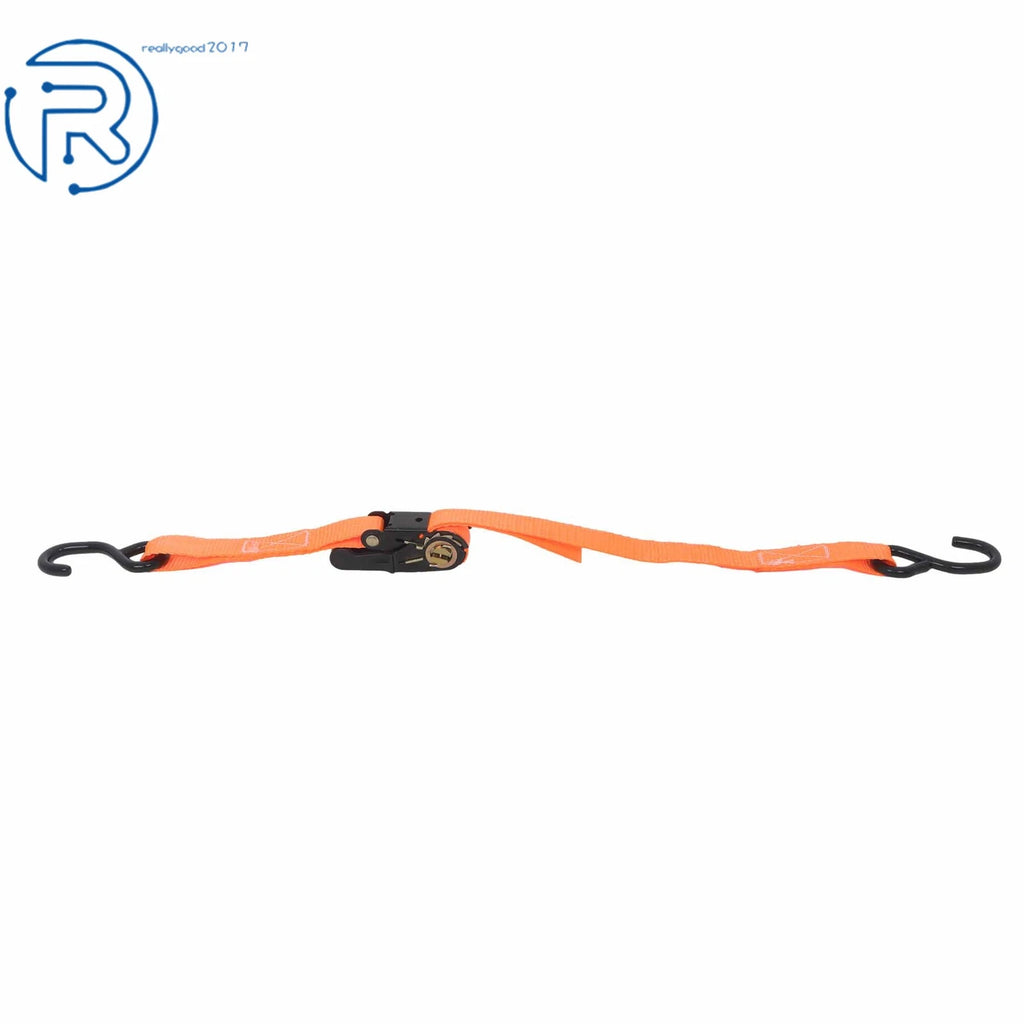Set of 2 Heavy Duty 1" x 4' Ratchet Tie Down Straps with S Hook
